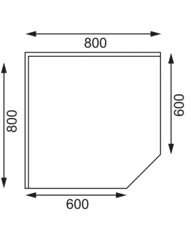 Table d'angle inox Vogue 600mm