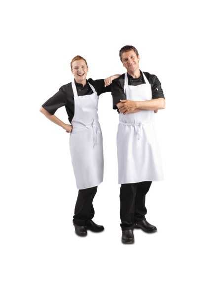 Tablier bavette Whites blanc