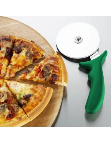 Roulette à pizza Hygiplas 102mm verte