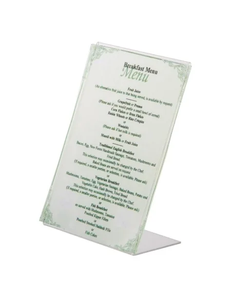 Protège-menus incliné en acrylique Olympia A5