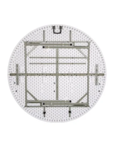 Table ronde pliable au centre Bolero blanche 1530mm