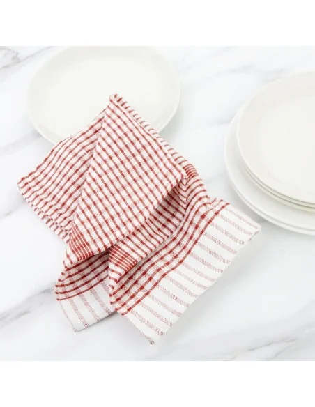 Torchons Vogue Wonderdry rouges (Lot de 10)