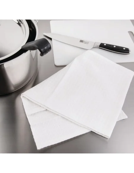 Torchons blancs nid d abeille Vogue (Lot de 10)