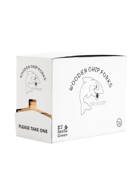 Fourchettes en bois biodégradables Fiesta Compostable (Lot de 1000)