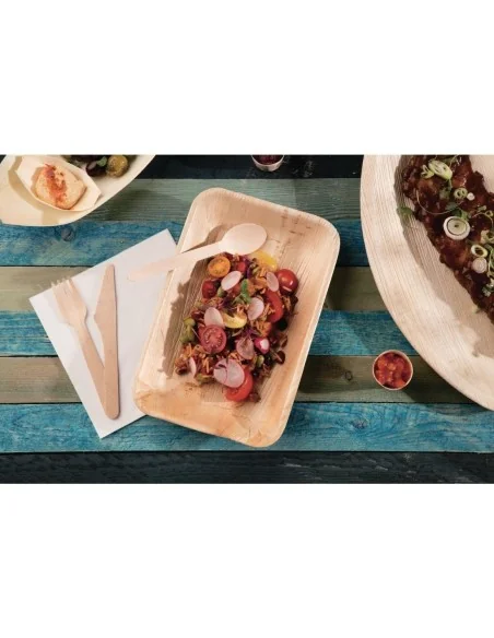 Couteaux en bois biodégradables lot de 100