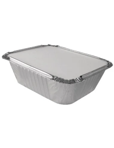 Petits couvercles en carton ciré pour barquettes aluminium Fiesta Recyclable (lot de 1000)