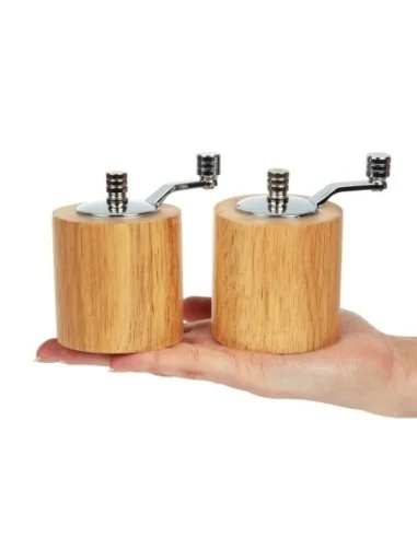 Ensemble moulins à sel et à poivre Olympia bois clair