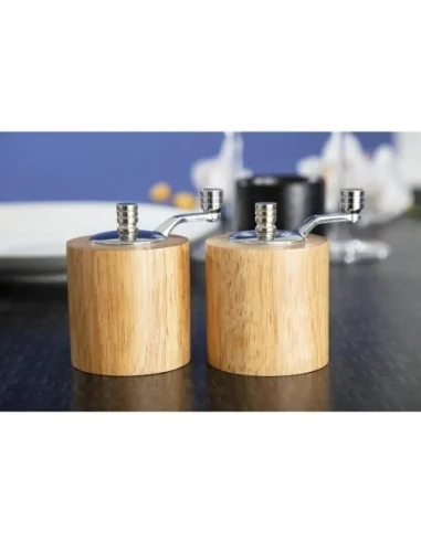 Ensemble moulins à sel et à poivre Olympia bois clair