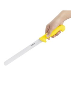 Couteau à trancher denté Hygiplas jaune 255mm 2