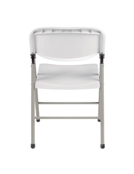 Chaises pliantes Bolero blanches et grises (Lot de 2)