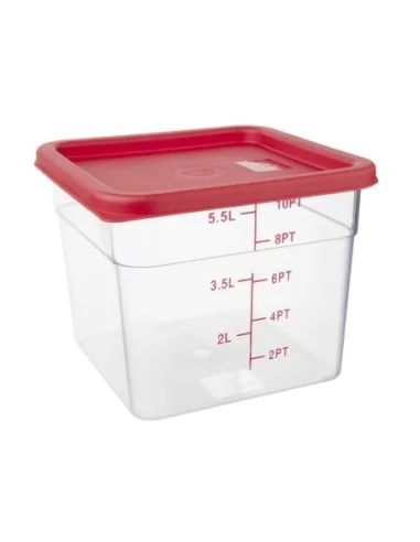 Couvercle carré rouge moyen Hygiplas