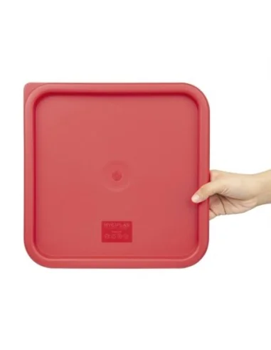 Couvercle carré rouge grand Hygiplas