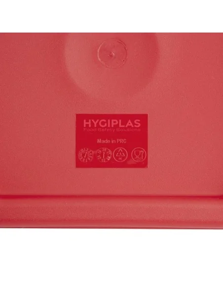 Couvercle carré rouge grand Hygiplas