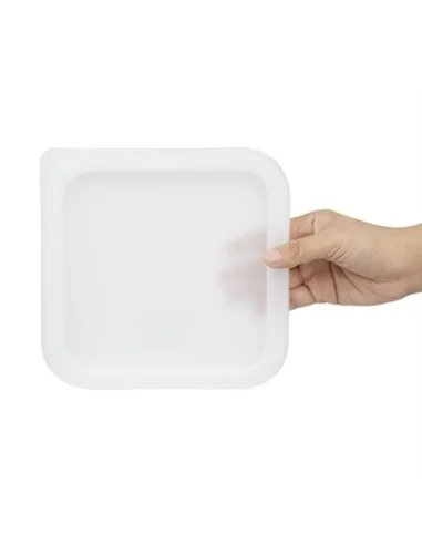 Couvercle carré blanc petit Hygiplas