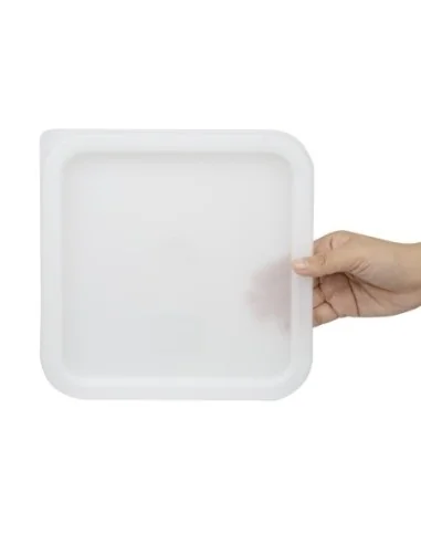 Couvercle carré blanc moyen Hygiplas