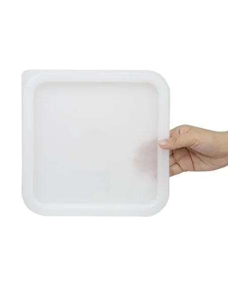 Couvercle carré blanc moyen Hygiplas