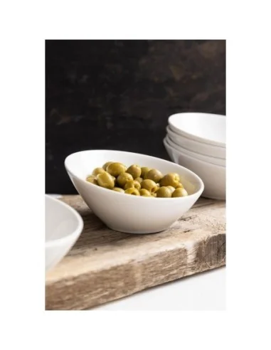 Bols inclinés ovales Olympia Lumina 250ml (Lot de 6)