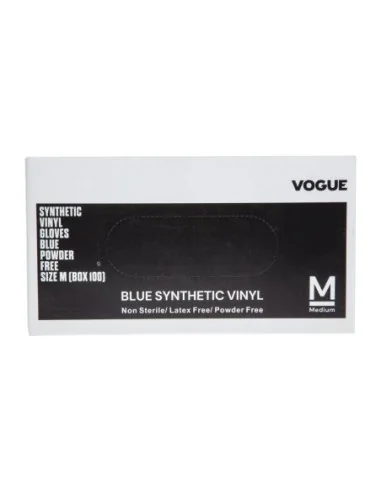 Gants alimentaires en vinyle non poudrés Hygiplas bleus XL (Lot de 100)