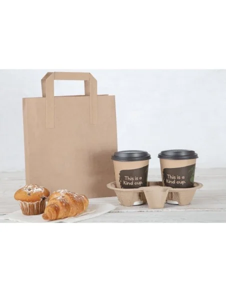 Sacs en papier Compostable marron 255 x 215mm (Lot de 250)