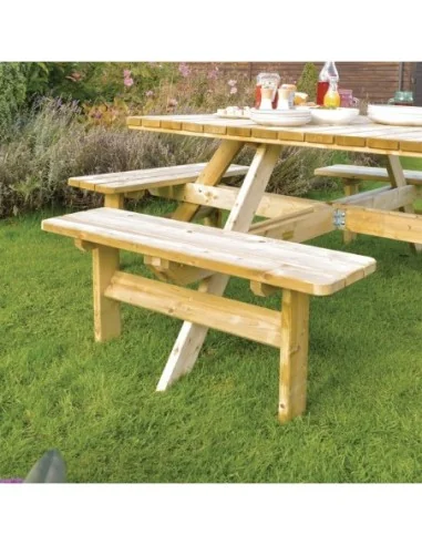 Table de pique-nique en bois carrée Rowlinson 1980mm