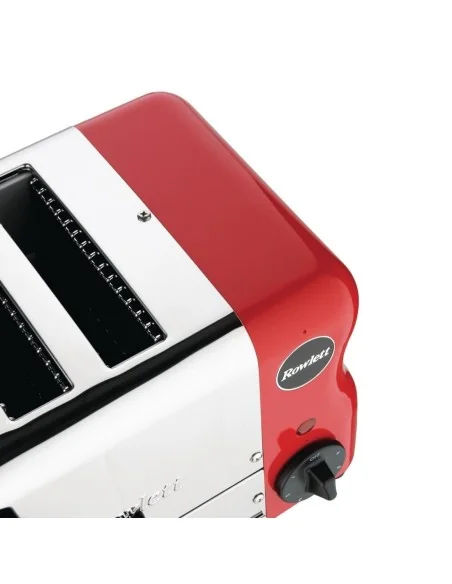 Grille-pain avec grilles sandwich Rowlett Esprit 2 fentes rouge