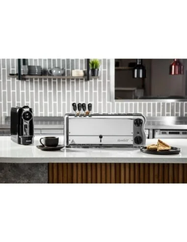Grille-pain 6 fentes avec grille sandwich et résistance supplémentaire Rowlett Esprit chromé