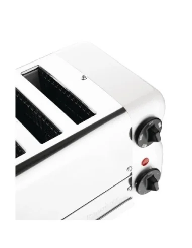 Grille-pain 6 fentes avec grille sandwich et résistance supplémentaire Rowlett Esprit blanc