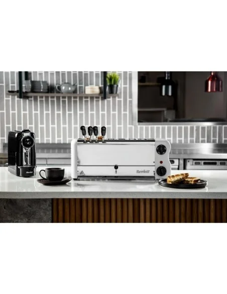 Grille-pain 6 fentes avec grille sandwich et résistance supplémentaire Rowlett Esprit blanc
