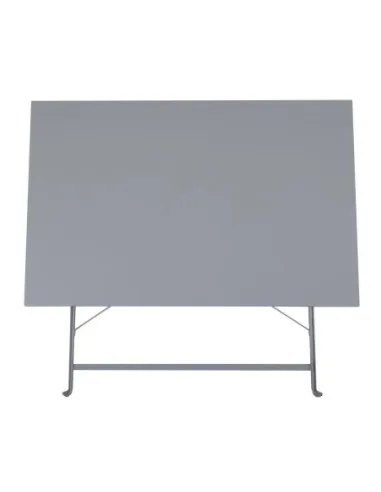 Table de terrasse pliable Bolero grise 1100 x 700mm