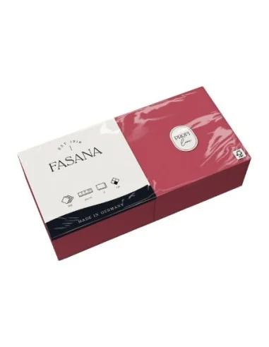 Serviettes de table en papier bordeaux Fasana 330mm (Lot de 1500)