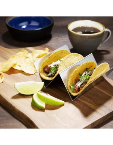 Support à tacos en acier inoxydable Olympia