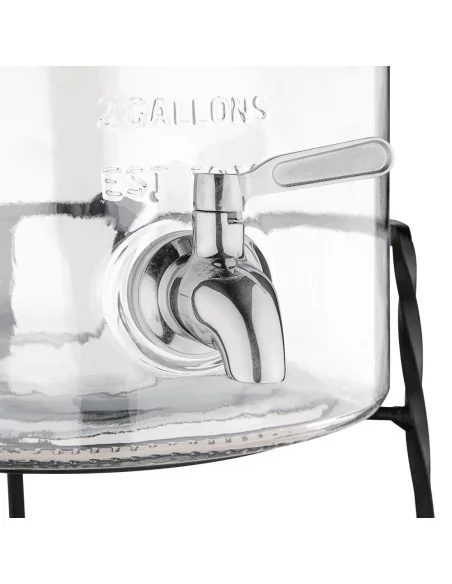 Distributeur d'eau rétro en verre avec socle Olympia 8,5L