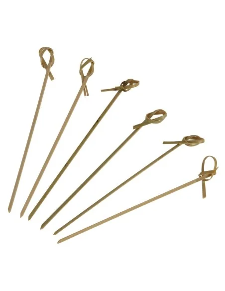 Piques boucles biodégradables en bambou 120mm lot de 100