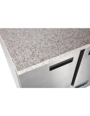 Table réfrigérée positive plan de travail en marbre Polar Série G 3 portes 368L