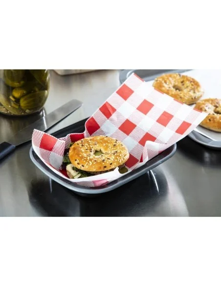 Papier ingraissable vichy rouge 190 x 310mm (lot de 200)