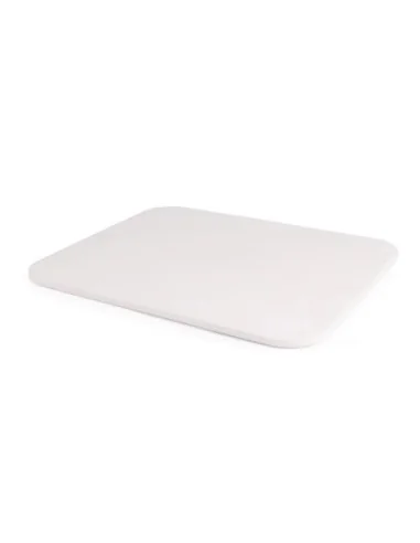 Pierre à pizza rectangulaire avec support métal de service