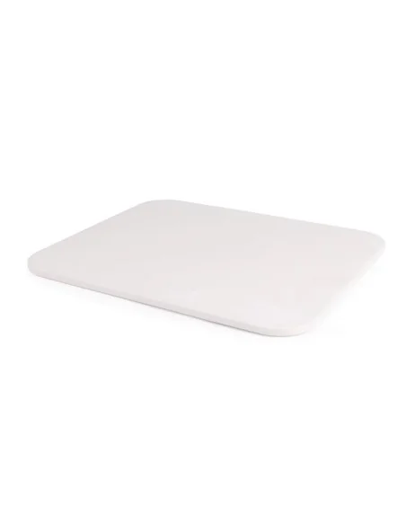 Pierre à pizza rectangulaire avec support métal de service