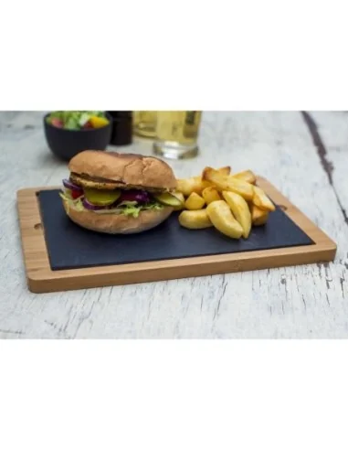 Planche support en bois Olympia pour plat en ardoise CM063 330x210x15mm