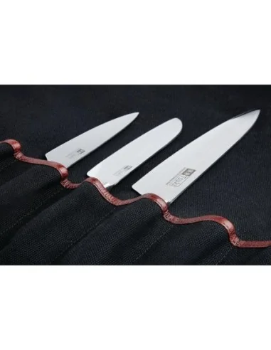 Trousse à couteaux en toile Boldric noire 17 emplacements