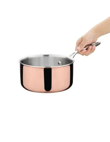 Casserole en cuivre 3 couches induction Vogue 180mm
