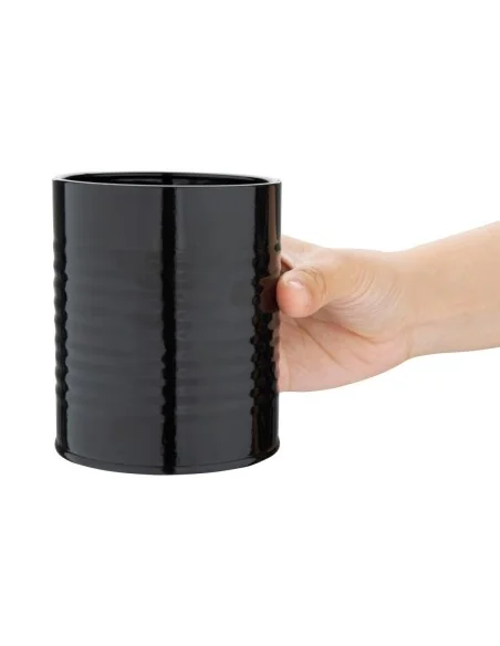 Récipient boîte de conserve en acier galvanisé Olympia noir