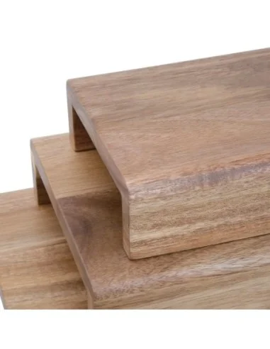 Rehausses en bois d'acacia FSC Olympia (lot de 3)