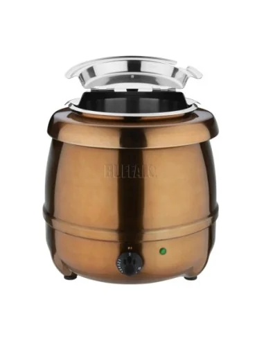 Marmite à soupe Buffalo finition cuivrée