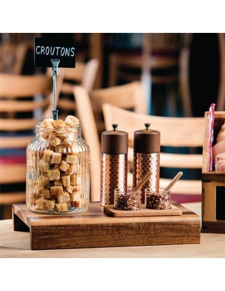 Set moulins à sel et poivre en bois et cuivre Olympia 150mm 