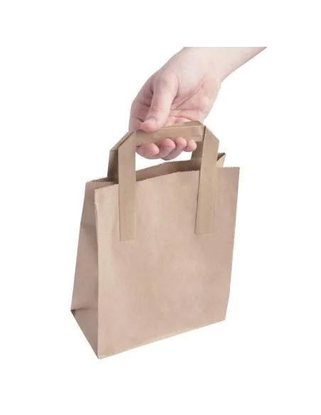 Petits sacs en papier recyclé marron Fiesta Compostable (lot de 250)