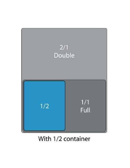 Couvercle inox GN 1/2 avec encoche Vogue
