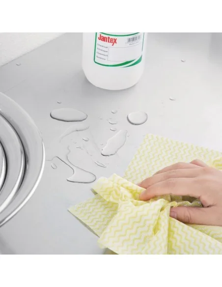 Chiffons non tissés Jantex jaunes (rouleau de 100 chiffons)