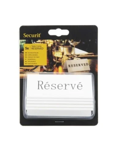 Chevalets table réservée Securit "Réservé" (lot de 5)
