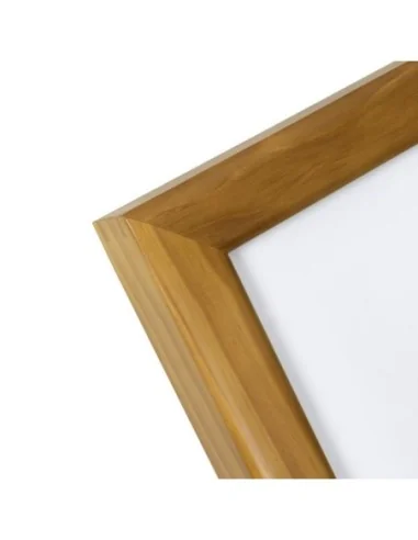 Porte-menu mural à LED blanches en teck Securit 4xA4 