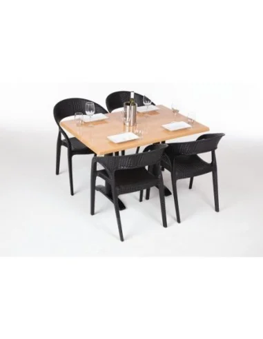 Plateau de table rectangulaire pré percé Bolero coloris hêtre